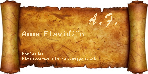 Amma Flavián névjegykártya